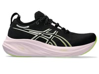 Asics Femme Gel-Nimbus 26 Sneaker, Noir Fluo Citron Vert, 39.5 EU