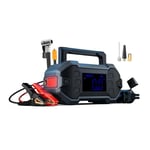 Booster Batterie Voiture 3000A 12V Booster Batterie + Compresseur d'air, Urgence pour Moteurs à Essence 8.0L & Diesel, Pack avec Power Bank, Haute Efficacité pour Tout Temps