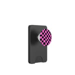 Wavy Black Hot Pink Classic Checkered Checker Checkerboard PopSockets PopWallet pour MagSafe