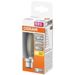 OSRAM Ampoule LED flamme clair filament 4W B22 470lm 2700K - Blanc chaud