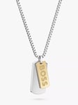 HUGO BOSS Men's Devon Double Tag Pendant Necklace