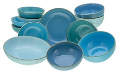 Creatable, 23413 Série Nature Collection AQUA Bowl Set de vaisselle 12 pièces