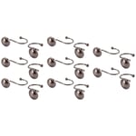 1X(Shower Curtain Hooks Oil Rubbed Bronze,Rustproof Decorative Shower5914