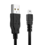 Câble USB 8 Pin Camera Mini USB B 2.0 1A Transfert données pour Appareil D5500 D5300 D5200 D5100 D5000 D750 DF CoolPix B500 L120 Cable Charge et Data 1.5m PVC Noir, Cordon caméra