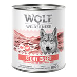 100 kr rabatt! 24 x 800 g Wolf of Wilderness våtfoder hund - Expedition Adult Stony Creek - Poultry & Beef