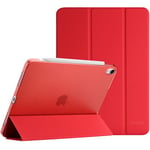 ProCase Coque pour iPad Air 11 Pouces (M2) 2024, Air 5ème 2022, iPad Air 4ème 2020 10.9 Pouces, Étui de Protection Anti-Chute, Rabat Magnétique Stable -Rouge