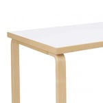 Bord Aalto Table Rectangular 81b, Utförande Klarlackerad björk / Vit laminat