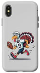 Coque pour iPhone X/XS Action de grâces Turquie Jouant au Football Touchdown Hommes Garçons