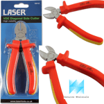 1x Genuine Laser VDE Insulated High Leverage Diagonal Side Cutters150mm 5912