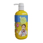 Natural Face & Finger Paint - Distributeur Bouteille de 1000 ML - Jaune