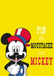 Komar Mickey Mouse Moustache - Dimensions : 50 x 70 cm Tableau Mural Affiche Impression d'art (sans cadre) Disney