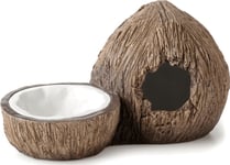 Exo Terra Exo Terra Water Bowl With Hiding Place, Coconut 21 X 12 X 11.5 Cm