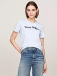 Tommy Hilfiger Script Logo T-Shirt, Breezy Blue