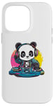 Coque pour iPhone 14 Pro Max Panda DJ mixant des mélodies colorées