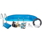 Swim & Fun Poolpaket Steel Oval 120 cm Djup Nedgrävningpool 800x400x120 2795