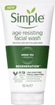 Simple Regeneration Age Resisting with green tea and prebiotic Facial Wash - NEW