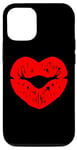 iPhone 12/12 Pro Valentine Lips In A Shape Of A Red Heart. Valentine Kisses Case