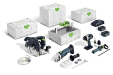 Festool Kombokit träbygge • HKC 55, TPC 18, AGC TB M 137