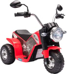 Kids Electric Motorcycle Childrens Ride-On Trike 6V Red Lights 18-36 Months