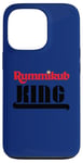 Coque pour iPhone 13 Pro Logo Rummikub King avec encre noire Royal Crown