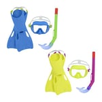 Bestway Kit de plongée Enfant Euipement Jeunesse Unisexe, 2 Couleurs Assorties: Rose ou Bleu, Extra Small