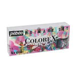 Pébéo - Colorex Box 5 Vials 45 ml Assorted - Manga Drawing Kit & Illustration Pébéo Colorex - The Essential Colorex Ink Watercolor Pébéo Primary Colors - Cyan, Magenta, Yellow, Black and White assorted colours,5x45ml,035076