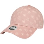 casquettes Femme, New Era Wmns Monogram 9FORTY New York Yankees Cap, Rose