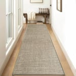 KMVIZI Tapis de Cuisine Devant Evier, Trame Croisée Tapis Cuisine Antidérapant, Tapis Cuisine Long pour la Cuisine, Le Balcon et Le Salon, Beige 43x180cm