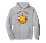 Funny Pizza on Earth Christmas Tree Merry Crust-mas Pizzamas Pullover Hoodie