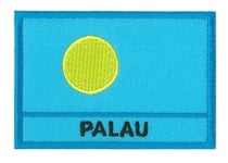 Patch insigne écusson patche drapeau Palaos 70 x 45 mm Pays Monde brodé