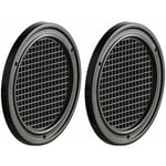 2x Grille d'aération ronde avec cache perforé en plastique avec bord de recouvrement à encastrer Ventilation Cache Protection Plafond Mur Rosette,