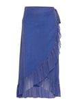 Résumé Ninnet Skirt Knälång Kjol Blå [Color: ELECTRIC BLUE ][Sex: Women ][Sizes: M ]