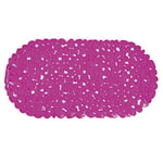 MSV 140877 Galets Tapis à Baignoire Fuchsia 68 x 35 cm