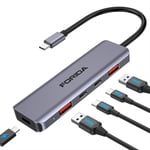 Hub Usb C,Répartiteur Usb C 10 Gbps Pour Ordinateur Portable,2 Ports Usb C 3.2 Et 2 Ports De Données Usb A 3.2,100 W Power Charging,Pour Macbook Air/Pro,Surface Pro,Xps,Pc,Iphone 15/15