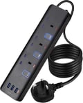 Extension Lead with USB Slot,Surge Protection Power Strip Plug Extension lead