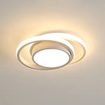 Comely Plafonnier LED Moderne, Luminaire Plafonnier Rond, Blanc Chaud 3000K 32W, Lampe de Plafond pour Chambre à coucher Couloir Cuisine Balcon, Dia 28cm