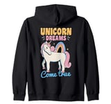 Unicorn rainbow - Unicorn dreams come true Zip Hoodie