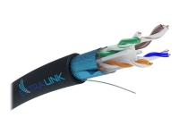 Extralink V2 - Samlet kabel - 305 m - 7.5 mm - FTP - CAT 6 - utendørs - svart