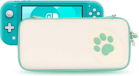 Cat Paw Case Pour Nintendo Switch Lite - Étui De Transport Mince Et Rigide Portable Pour Switch Lite Et Accessoires De Jeu - Une Dragonne Amovible (Blanc)