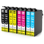 Q-image 604XL Ink Cartridges multipack Compatible with Epson 604 XL Ink Cartridges for Epson Expression Home XP 2200 XP 2205 XP 3200 XP 4200 Workforce WF-2910DWF WF-2930DWF WF-2935DWF WF-2950DWF(8P