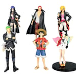 6 kpl 17cm One Piece Figure Theater Edition Film Red Robin Roronoa Zoro Luffy Nami Sanji Uta Anime Action Figurine