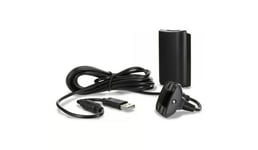 Black Xbox 360 Rechargeable Play & Charge Kit-Battery Pack For XBOX 360