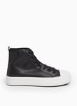 Tu Black Faux Leather High Top Trainers 5 female