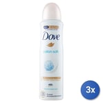 3x Dove Deodorant Spray 150 ml Cotton Soft