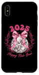 Coque pour iPhone XS Max Ruban rose boule disco du Nouvel An 2025 | Happy New Year Party