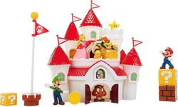 Nintendo Deluxe Mushroom Kingdom Castle Playset, Includes 5 Action Figures