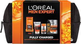 L'Oreal Men Expert Gift Set for Men, Hydra Energetic Fully Charged Washbag: Gel,