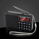 Radio portable FM/AM(MW)/SW/USB/Micro-SD/MP3 avec gros boutons et grand écran, rechargeable