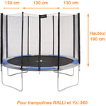 Kangui - Filet de sécurité seul pour trampoline RALLI Ø 360cm