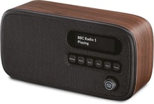 DAB/DAB+ FM Radio Mains/Battery Operated 60 Presets Portable- VQ Dexter-Walnut